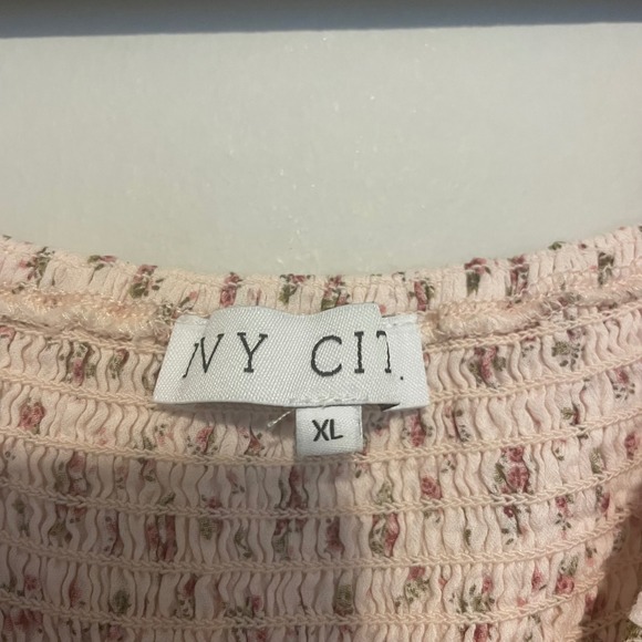 Ivy City Co Madeline short dress pink floral cotton cottagecore wedding feminine - Picture 5 of 7